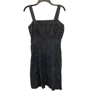 Gap Women’s Denim Pleated Midi Dress Size 6 Maid Gorp Core